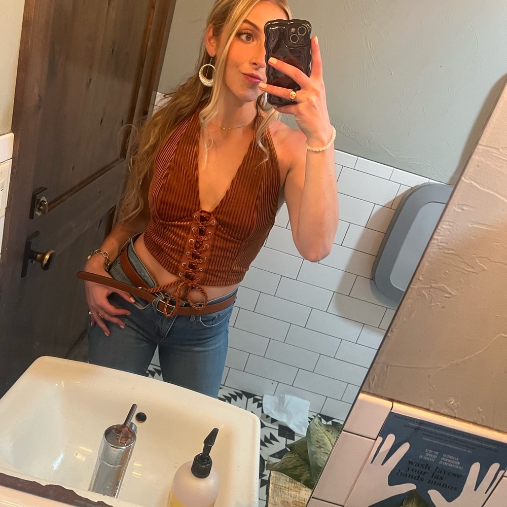 Brown Halter Top